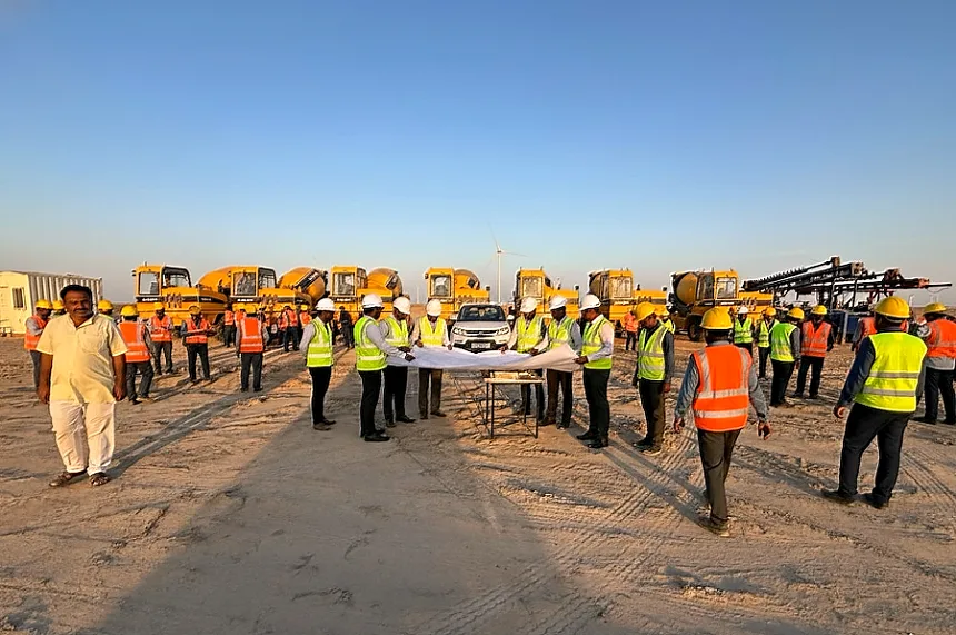 Site mobilisation at the start of a new block